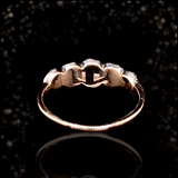 14K & Silver German Georgian Diamond Five Stone Ring