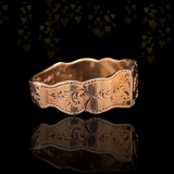 14K Dutch Victorian Engraved Monogram AvW with Hidden Compartment Poison Ring c.1861