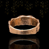 14K Dutch Victorian Engraved Monogram AvW with Hidden Compartment Poison Ring c.1861