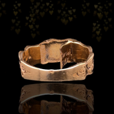 14K Dutch Victorian Engraved Monogram AvW with Hidden Compartment Poison Ring c.1861