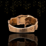 14K Dutch Victorian Engraved Monogram AvW with Hidden Compartment Poison Ring c.1861