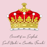 18K Victorian Diamond Coronet Crown Monogram EW/WE Pendant