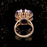 14K Victorian Diamond & Amethyst Initial S Ring