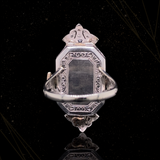 18K & Platinum American Art Deco Croton Diamond & Sapphire Watch Ring