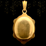 Sold on Layaway | 18K French Victorian Diamond & Pearl Bristol Blue Guilloche Initial M Locket