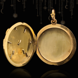 18K Victorian Diamond Monogram JR/RJ Blue Guilloche Enamel Locket