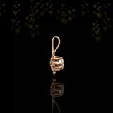 14K Dutch Victorian Diamond Solitaire Buttercup Pendant