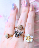 18K Victorian Diamond Cluster Ring