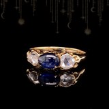 Sold on Layaway | 10K Victorian Diamond & Sapphire Three Stone Ring