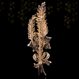 18K French Victorian Diamond Floral Spray Bouquet Brooch