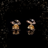 18K Dutch Victorian Diamond Leaf Earrings