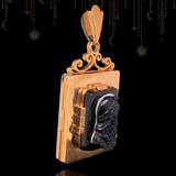 18K French Victorian Onyx Double Face Cameo Locket