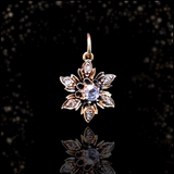 14K Dutch Victorian Diamond Flower Pendant