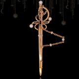 Sold on Layaway | 14K Dutch Victorian Diamond, Ruby & Pearl Sword Brooch