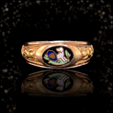 18K Georgian Enamel Dog, Heart & Angel Poison Ring