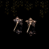 18K Dutch Victorian Diamond Flower Earrings