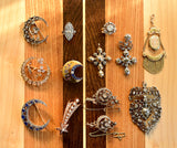 Silver Belgian Georgian Diamond Flemish Cross Pendant