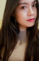 10K Victorian Diamond Initial K Brooch-Pendant