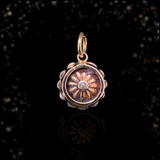 18K & Silver Victorian Diamond Collet Set Flower Cluster Pendant