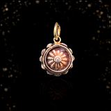 18K & Silver Victorian Diamond Collet Set Flower Cluster Pendant