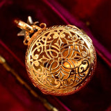 18K & Silver Victorian Diamond, Ruby & Pearl Enamel Lover's Knot Vinaigrette Locket with Star Bail