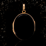 18K French Victorian Onyx & Diamond Initial M Locket
