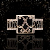 18K & Platinum Edwardian Diamond Monogram LL & Date Brooch c.1910