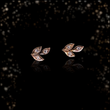 18K Dutch Victorian Diamond Leaf Earrings