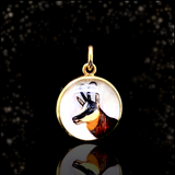 14K Victorian Essex Crystal Moose Pendant