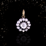 18K & Silver Victorian Diamond Collet Set Flower Cluster Pendant
