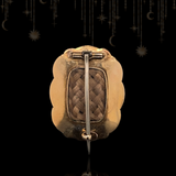 14K Georgian/Victorian Diamond & Turquoise Forget Me Not Flower Repousse Hairwork Brooch