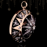 Sold on Layaway | 14K & Silver European Victorian Diamond Tulip Crescent Star Pendant