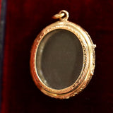 14K European Victorian Double Gentleman Portrait Locket