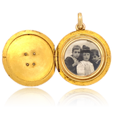 18K Victorian Diamond Monogram DE/ED Enamel Star Locket