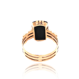 9K Victorian Monogram RH/HR Intaglio Ring