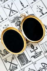 18K Victorian Sardonyx Monogram AS/SA Locket