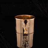 9K Victorian Diamond Initial Y Ring