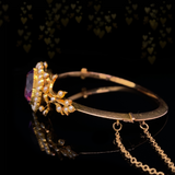 15K Victorian Amethyst & Pearl Bangle