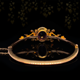 15K Victorian Amethyst & Pearl Bangle