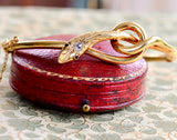 18K French Edwardian Diamond Snake Bangle