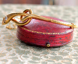 18K French Edwardian Diamond Snake Bangle