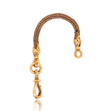 18K French Victorian Barley Chain Extender with Dog Clip 3.375”
