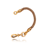 18K French Victorian Barley Chain Extender with Dog Clip 3.375”