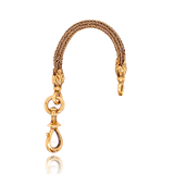 18K French Victorian Barley Chain Extender with Dog Clip 3.375”