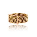 18K French Vintage Mesh Belt Buckle Ring
