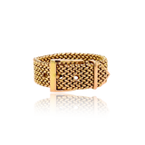 18K French Vintage Mesh Belt Buckle Ring