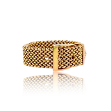 18K French Vintage Mesh Belt Buckle Ring