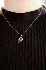 14K Art Deco Lord's Prayer Bible Book Pendant Charm (6 Languages) With Original Box