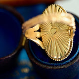 18K & Silver Georgian Diamond Bristol Blue Bague Au Firmament Ring