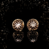 18K & Silver Georgian/Victorian Diamond Collet Set Buttercup Earrings